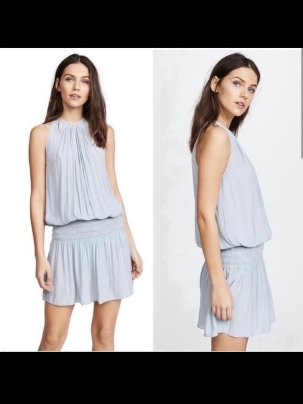 Ramy Brook Paris Mystic Powder Blue Sleeveless Mini Dress M